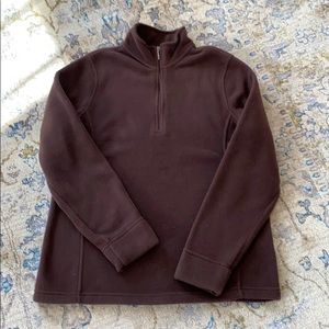 EUC SIZE S LL BEAN BROWN FLEECE
